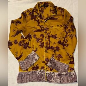Scotch & Soda Mustard and Purple Casual Shirt
